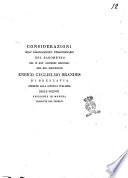 Considerazioni sull'abbassamento straordinario del barometro nel dì 25. dicembre 1821. del sig. professor Enrico Guglielmo Brandes di Breslavia spedite alla Società Italiana delle Scienze residente in Modena tradotte dal tedesco