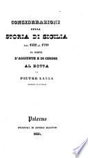 Considerazioni sulla storia di Sicilia