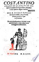 Constantino Cesare de li scelti et utilissimi documenti de l'agricoltura, novamente dal latino in volgare tradotto per M. Nicolo Vitelli,...