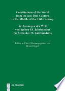 Constitutional documents of Italy and Malta 1787-1850