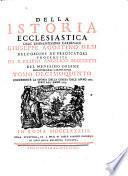Contenente la storia della chiesa dall' anno 1275 fino all' anno 1307