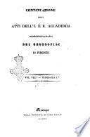 Continuazione degli Atti dell'Imp. e Reale Accademia economico-agraria dei Georgofili di Firenze