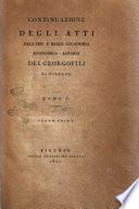 Continuazione degli Atti dell'Imp. e Reale Accademia economico-agraria dei Georgofili di Firenze