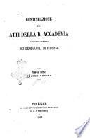 Continuazione degli Atti dell'Imp. e Reale Accademia economico-agraria dei Georgofili di Firenze