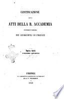 Continuazione degli Atti dell'Imp. e Reale Accademia economico-agraria dei Georgofili di Firenze