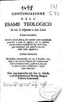 Continuazione dell'esame teologico
