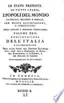 Continuazione dell'Italia o sia Descrizione degli Altri Stati del Dominio Ecclesiastico (etc.)