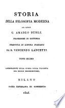 Continuazione Della Storia Della Filosofia Del Secolo Decimosettimo