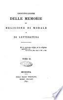 Continuazione delle Memorie di religione, di morale e di letteratura