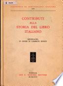 Contributi alla storia del libro italiano