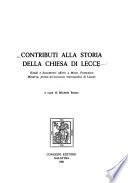 Contributi alla storia della Chiesa di Lecce