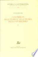 Contributi alla storia e alla teoria delllo storicismo