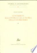 Contributi alla storia e alla teoria dello storicismo, voll. I e II