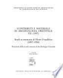 Contributi e materiali di archeologia orientale