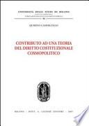Contributo ad una teoria del diritto costituzionale cosmopolitico