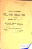 Contributo alla psicologia dell'uomo delinquente