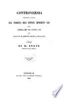 Controversia tenutasi a Tolosa alla presenza dell'antipapa Benedetto XIII fra Girolamo di Santa Fe ed alcuni rabbini della Spagna