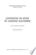Convegno di studi su Gaetano Salvemini