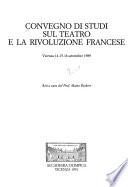 Convegno di studi sul teatro e la Rivoluzione francese