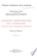 Convegno internazionale sui problemi dell'automatismo, Milano, 8-13 aprile 1956