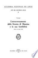 Convegno L'attraversamento dello Stretto di Messina e la sua fattibilità