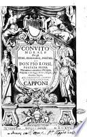 Convito morale per gli etici, economici, politici, di don Pio Rossi, portata prima [-seconda]. ...