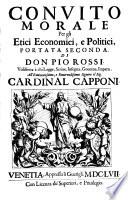 Convito morale per gli Etici, Economici, Politici