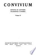 Convivium rivista di lettere filosofia e storia