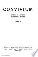 Convivium rivista di lettere filosofia e storia