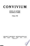 Convivium rivista di lettere filosofia e storia