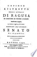 Copioso ristretto degli annali di Ragusa