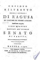 Copioso ristretto degli annali di Ragusa