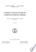 Corpus basilicarum Christianarum Romae