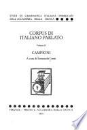Corpus di italiano parlato: Campioni