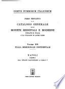 Corpus nummorum italicorum: Italia meridionale continentale Napoli Parte I dal ducato Napoletano a Carlo V