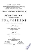 Correspondance d'Ottavio Mirto Frangipani, premier nonce de Flandre (1596-1606)