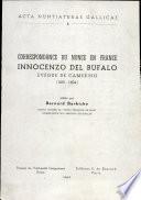 Correspondance du nonce en France Innocenzo del Bufalo, évêque de Camerino, 1601-1604