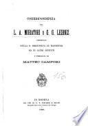 Corrispondenza tra L. A. Muratori e G. G. Leibniz conservata nella R. Biblioteca di Hannover ed in altri istituti e pubblicata da Matteo Campori