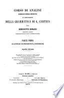 Corso di analisi grammatico-radicale-comparativa in applicazione della grammatica di G. Curtius