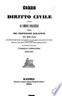 Corso di diritto civile secondo il codice francese opera del professore Duranton