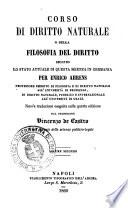 Corso di diritto naturale, o Della filosofia del diritto secondo lo stato attuale di questa scienza in Germania