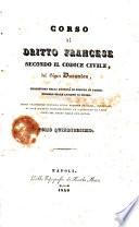 Corso di dritto francese secondo il codice civile del signor Duranton