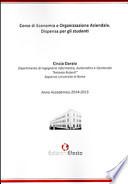 Corso di economia e organizzazione aziendale. Dispensa per gli studenti
