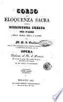 Corso di eloquenza sacra ossia Biblioteca scelta dei padri della chiesa greca e latina di M. N. S. Guillon ..