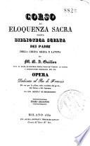 Corso di eloquenza sacra ossia Biblioteca scelta dei padri della chiesa greca e latina di M. N. S. Guillon ...
