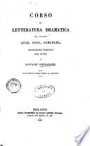 Corso di letteratura drammatica