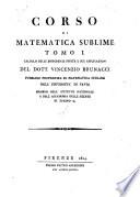 Corso di matematica sublime tomo 1. [-4.]. ... del dott. Vincenzio Brunacci ..