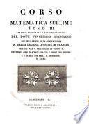Corso di matematica sublime tomo 1. [-4.]. ... del dott. Vincenzio Brunacci ..