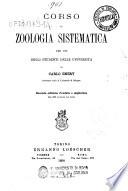 Corso di zoologia sistematica per uso degli studenti delle università