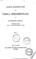 Corso elementare di fisica sperimentale di Giuseppe Belli professore di fisica nell'I. R. Liceo di Porta Nuova in Milano